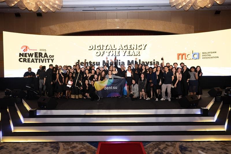 Dentsu Malaysia team at Malaysian Digital Association's D Awards 2025
