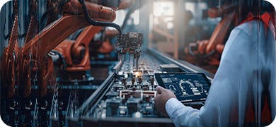 Image of a production setup to signify different capabilities.