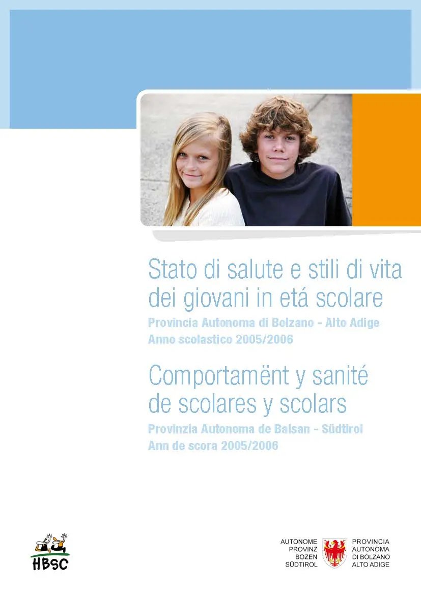 Indagine HBSC - Stato di salute e stili di vita dei giovani in età scolare