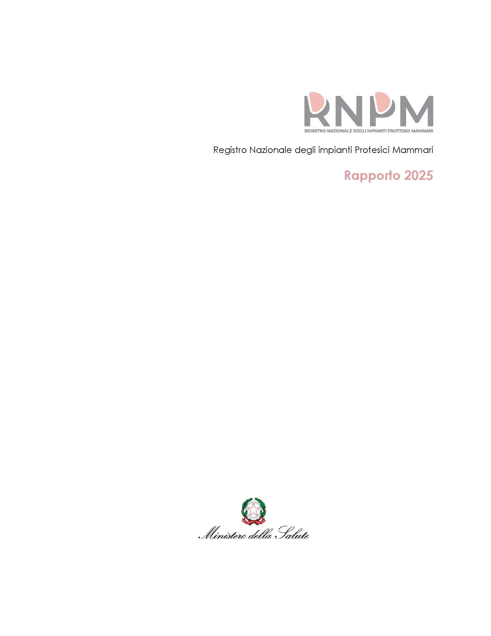 Nationales Register für Brustimplantate. Bericht 2025 (in italienischer Sprache)