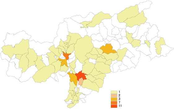 Territoriale Verteilung der Seniorenwohnheime