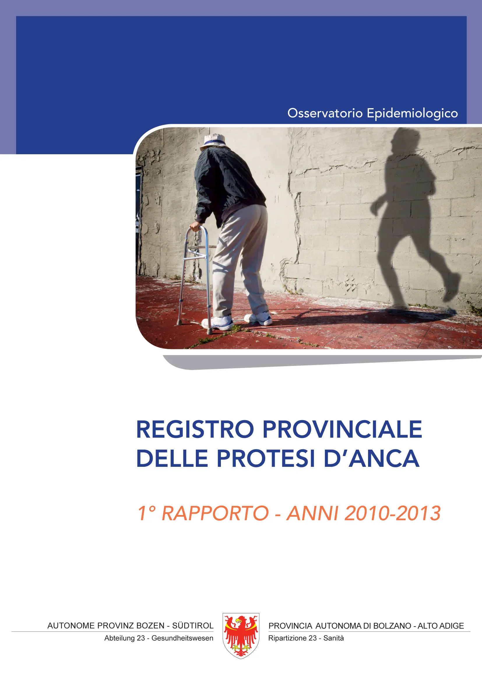 1° Rapporto sul Registro provinciale delle protesi d’anca (anni 2010-2013)