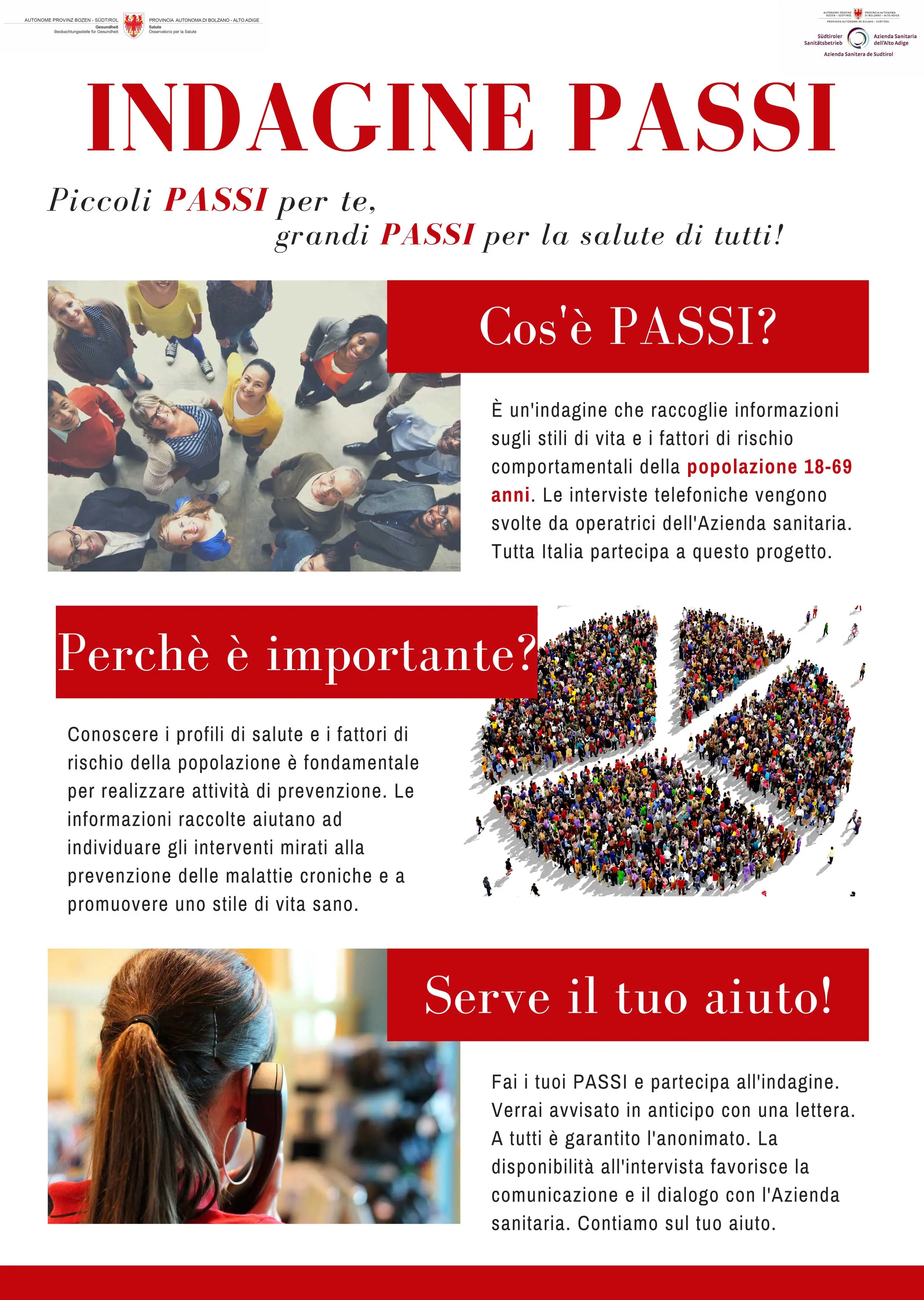 Sorveglianze Passi e Passi d'Argento: campagna di sensibilizzazione - Poster