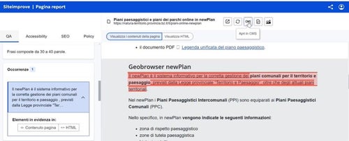 Konkretes Beispiel einer Lesbarkeitsanalyse auf Siteimprove und Integration mit dem CMS Kontent.ai.