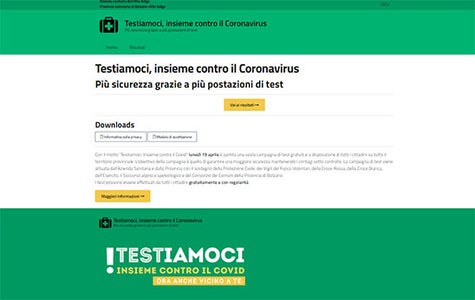 Il sito raccoglie i risultati dei testi nasali rapidi