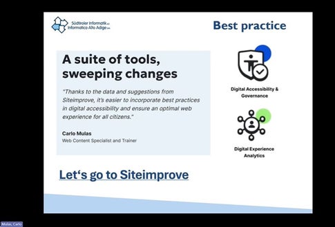 SIAG Best Practice für Inhaltsqualität und Zugänglichkeit bei Siteimprove Fallbeispielen.