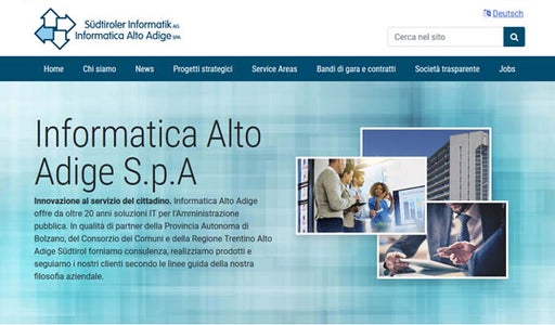 Homepage del nuovo sito Siag