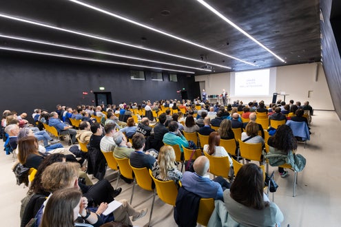 Collaboratrici e collaboratori SIAG durante l'evento di formazione Event4SIAG al NOI Techpark di Bolzano