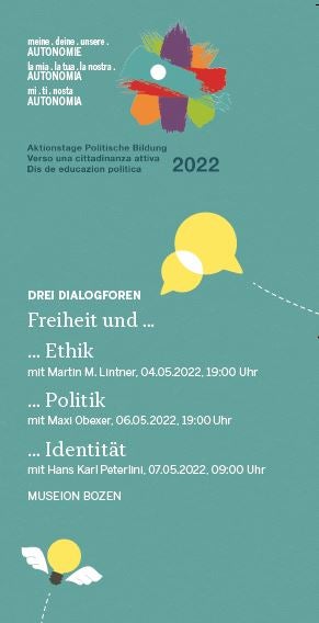 Dialogforen Freiheit und... im Rahmen der Aktionstage Politische Bildung 2022 (Grafik: KR-Studio)