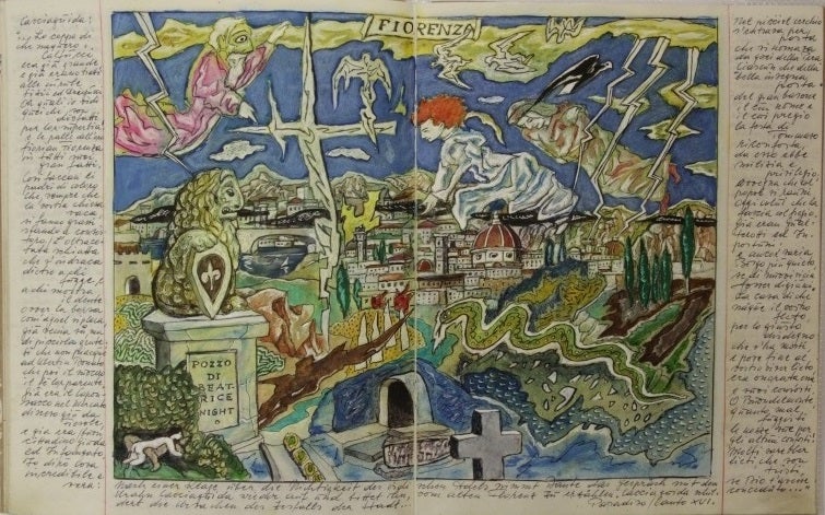 Markus Vallazza, Fiorenza, Zeichnung aus La Divina Commedia, 1993-2000