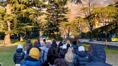 Besuch im Meraner Bahnhofspark 