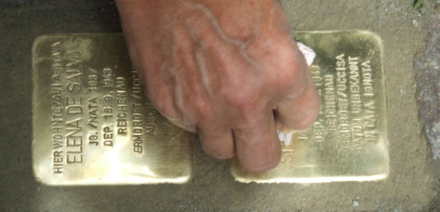 Stolpersteinverlegun in Meran, Mai 2012