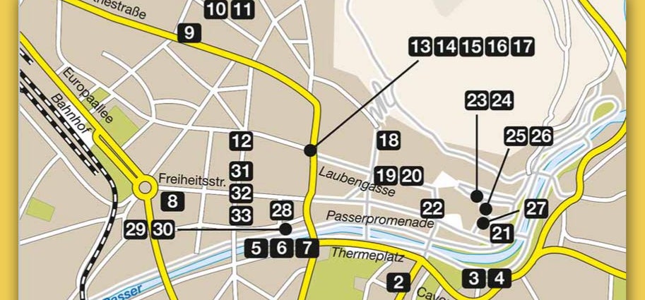 Stolpersteine in Meran. DOLOMITEN Infografik: M. Lemanski