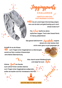 Die Jogginghosen Challenge- Eine Spendenaktion „von Jugendlichen für Jugendliche“