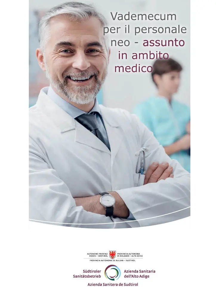 Vademecum per il personale medico neoassunto