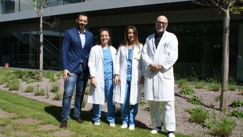 Von links: Luca Armanaschi, Maria Pichler, Nadia Bonometti und Primar Klaus Eisendle