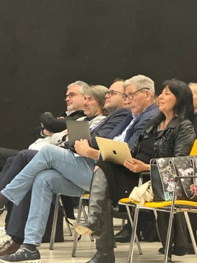 Von links Michael Mayr, Hubert Messner, Christian Kofler, Josef Widmann, Isabella Mastrobuono