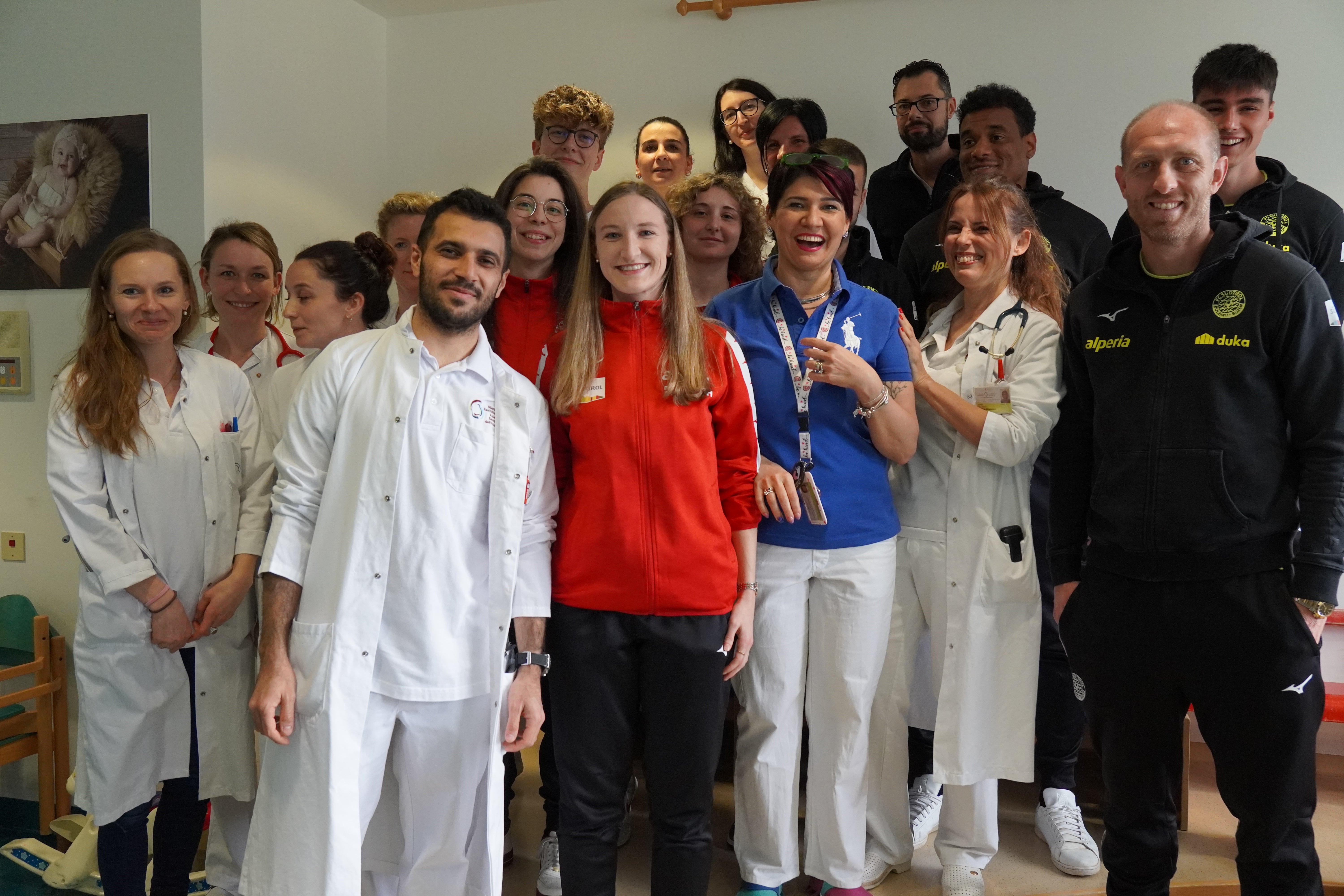 Team Pädiatrie und Team FC Südtirol