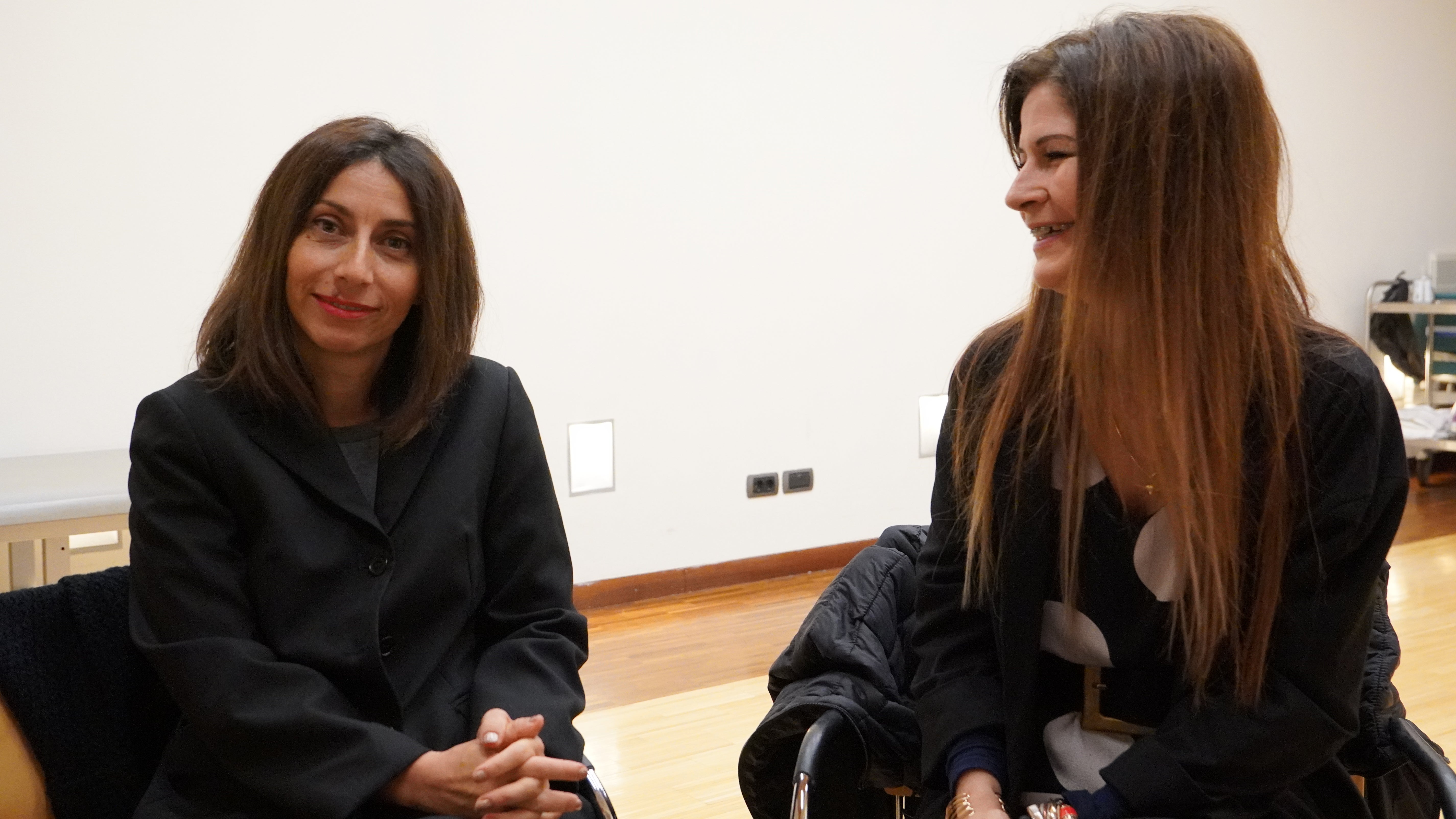 Ein Augenblick im Gespräch