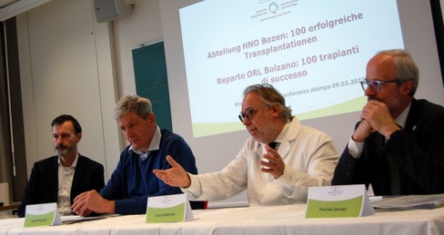 (v.l.) Pierpaolo Bertoli, Josef Widmann, Luca Calabrese, Florian Zerzer