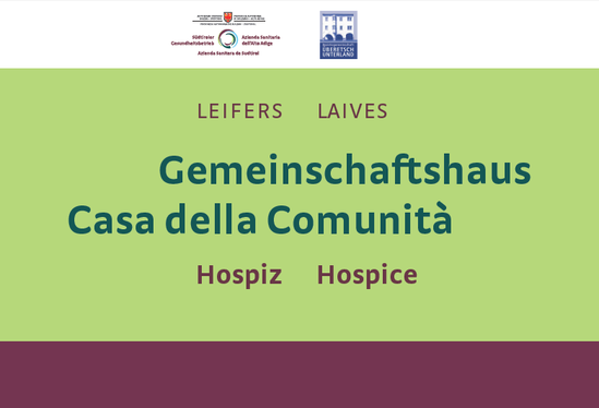 Das geplante Eingangsschild für das Gemeinschaftshaus in Leifers (Grafik: Albert Pinggera)