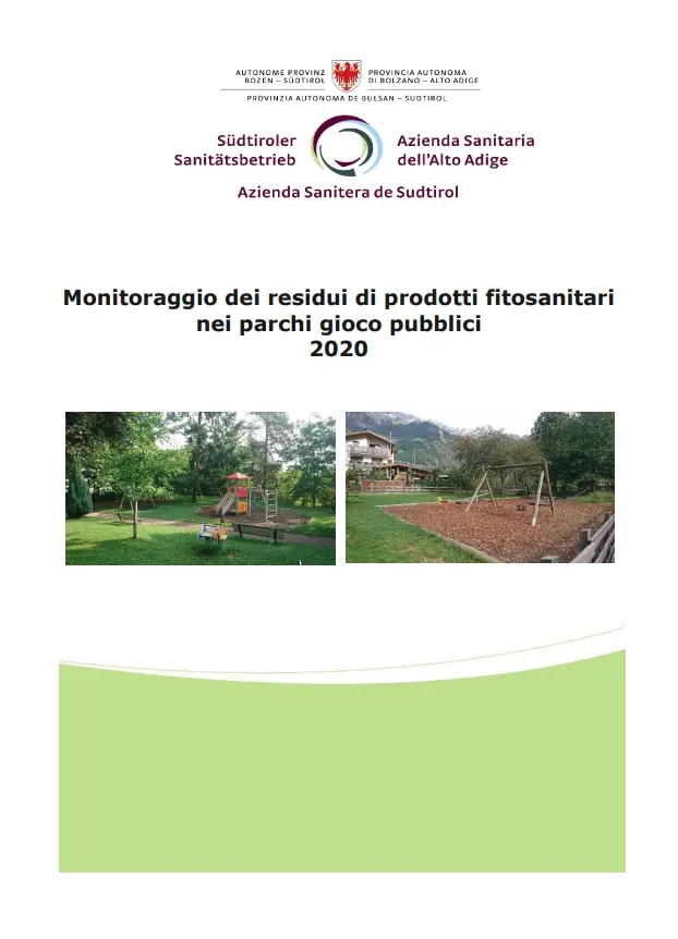 Monitoraggio dei residui di prodotti fitosanitari nei parchi gioco pubblici 2020