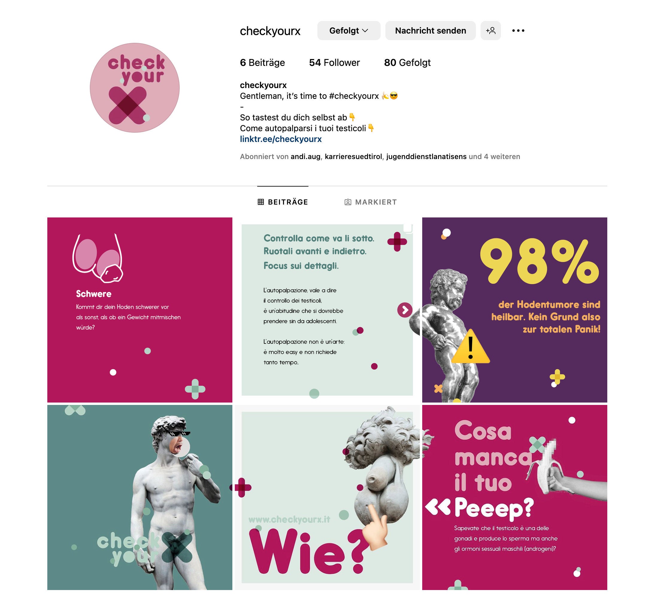 Check Your X auf Instagram