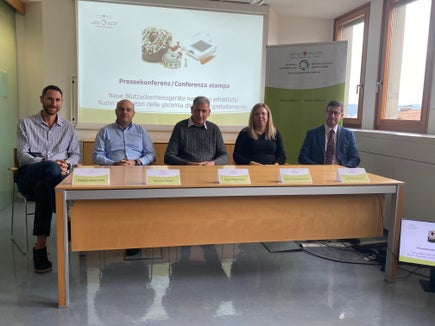 V.l.n.r.: Matteo Bonvicini, Marco Dauriz (i.V. Bruno Fattor), Josef Widmann, Katia Sangermano und Stefano Nervo