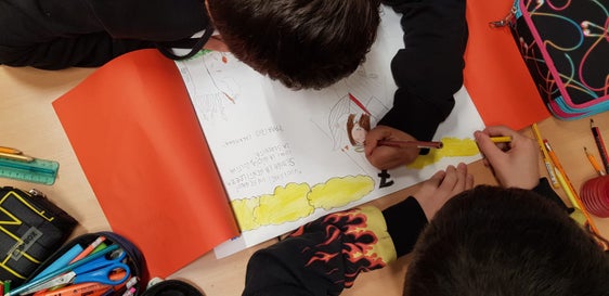 Beim Erstellen der Zeichnungen 