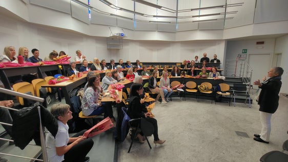 Bei der Diplomübergabe