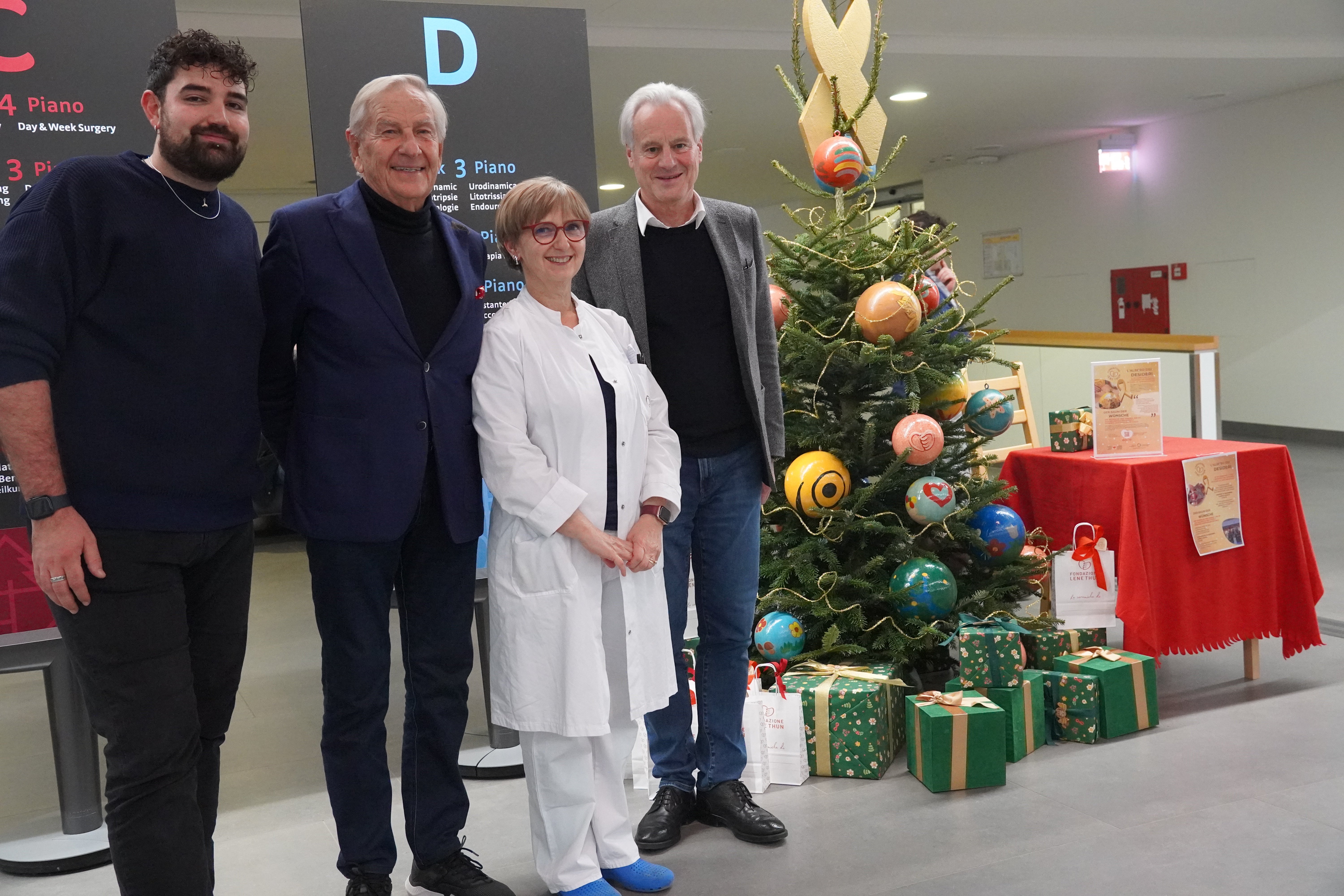 Matteo Frassanito, Gerhart Gostner, Prim.ia Laura Battisti, Peter Thun