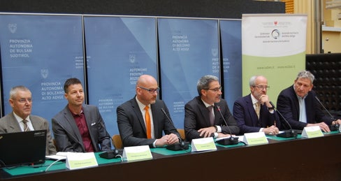 Markus Paulmichl, Wolfgang Schnitzel, Michael Mian, Arno Kompatscher, Florian Zerzer, Josef Widmann