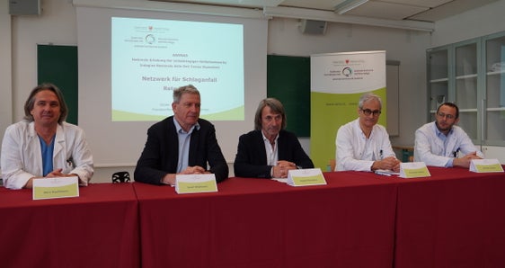 Marc Kaufmann, Josef Widmann, Hubert Messner, Francesco Teatini, Alessio Comai (v.l.)