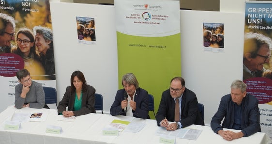 (d.sin.) Irene Egger, Silvia Spertini, Hubert Messner, Christian Kofler, Josef Widmann