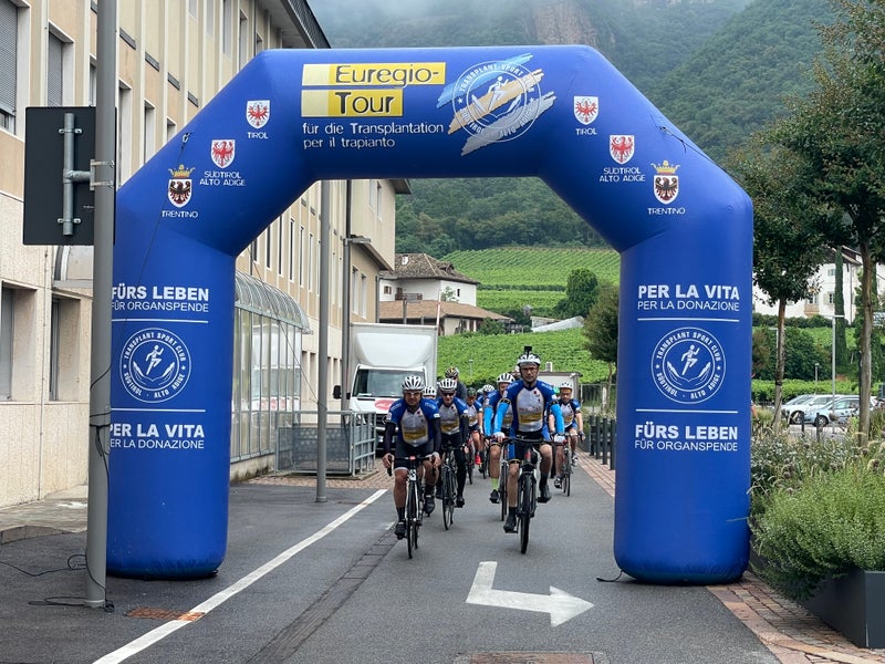 Tappa all'Ospedale di Bolzano (foto GNews)