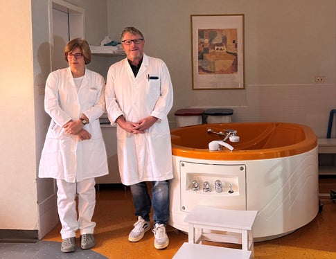 Fachärztin Federica Verdi und Primar Martin Steinkasserer im Kreißsaal