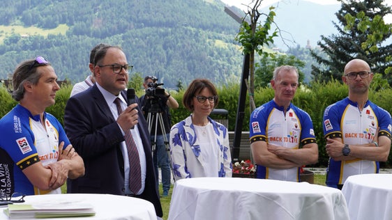 Marc Kaufmann (li.), Christian Kofler, Elisabeth Montel, Stephan Eschertzhuber, Marco Panizza