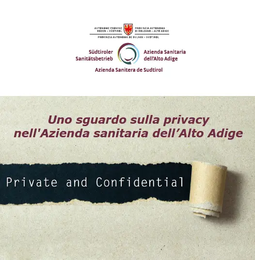 Folder - Uno sguardo sulla privacy nell'Azienda Sanitaria dell'Alto Adige