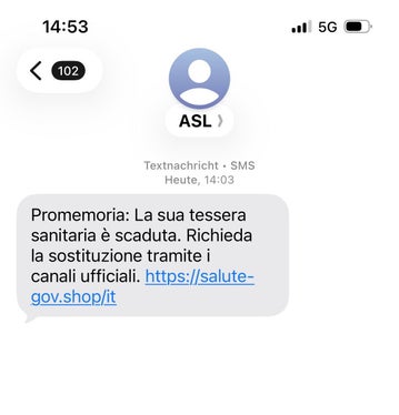 Comunicazione fraudolente esempio 2