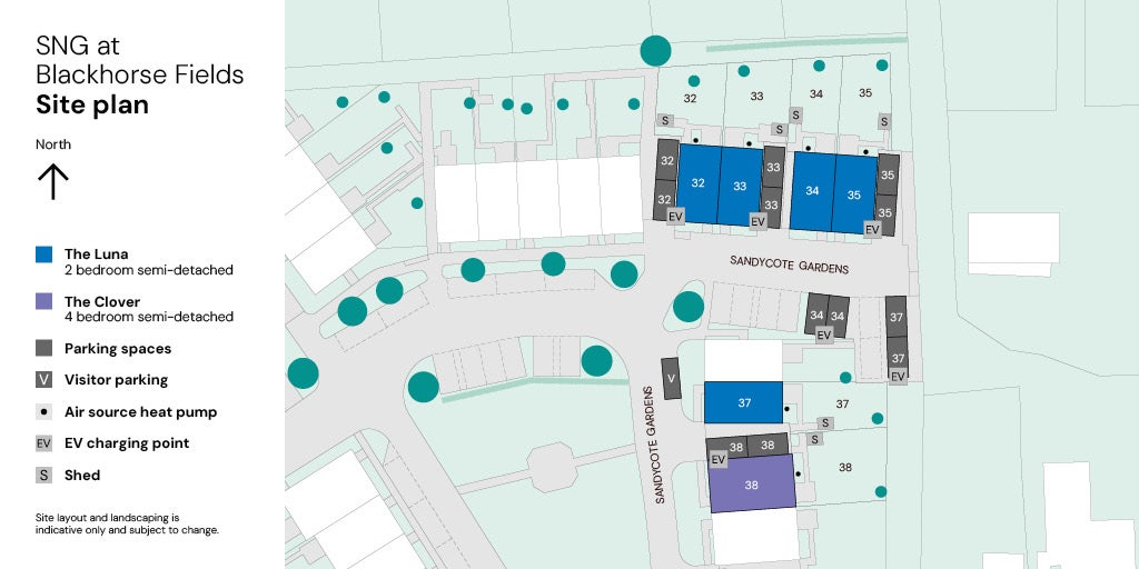 Site plan - Plots 32-38 