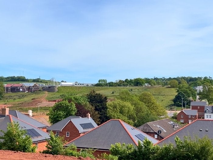 View of Ridge Top Country Park from the Heritage Green development.
