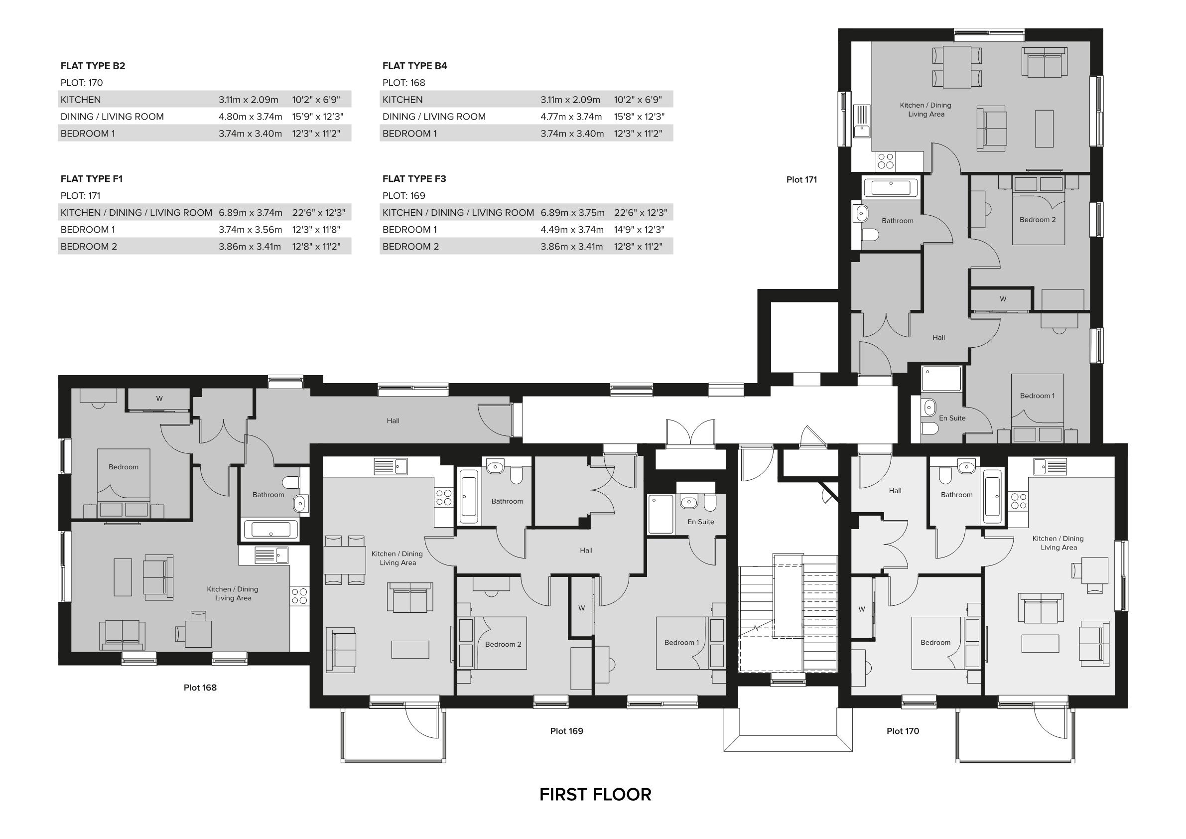 Brooklands Block E floor plans
