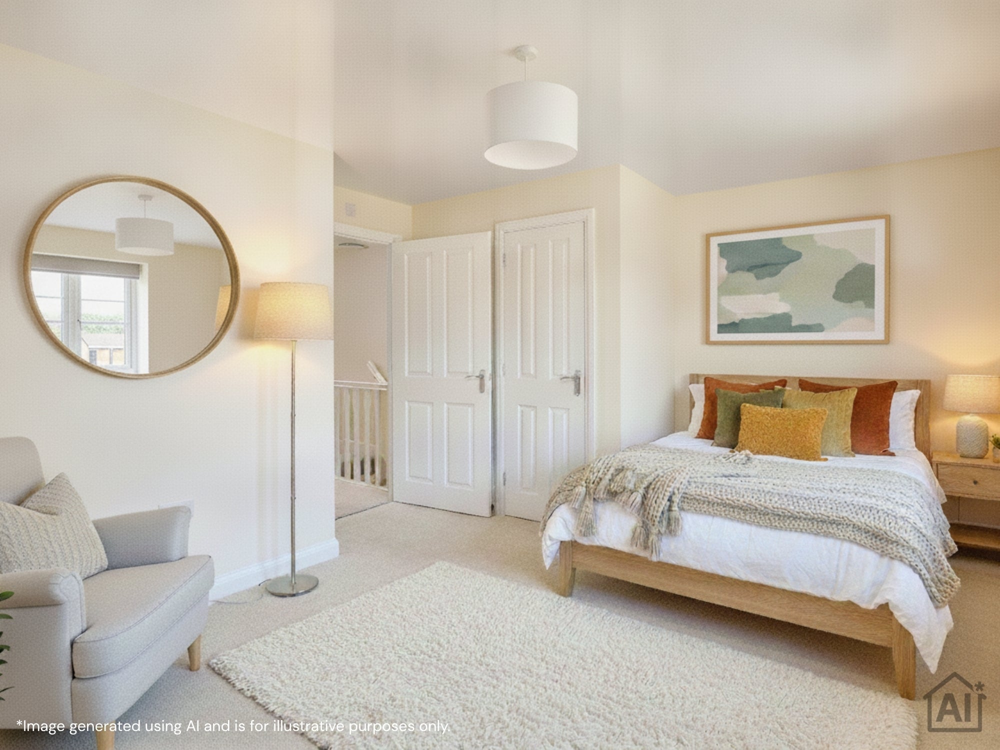 SNG at Wichelstowe - main bedroom AI interior 