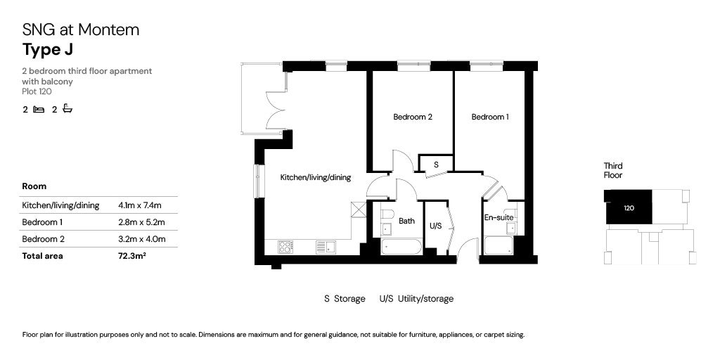 SNG at Montem, E1 BLOCK: Type J plot 120 floor plan 