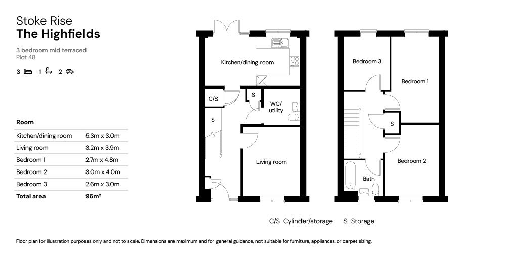 SNG at Stoke Rise floor plans plot 48