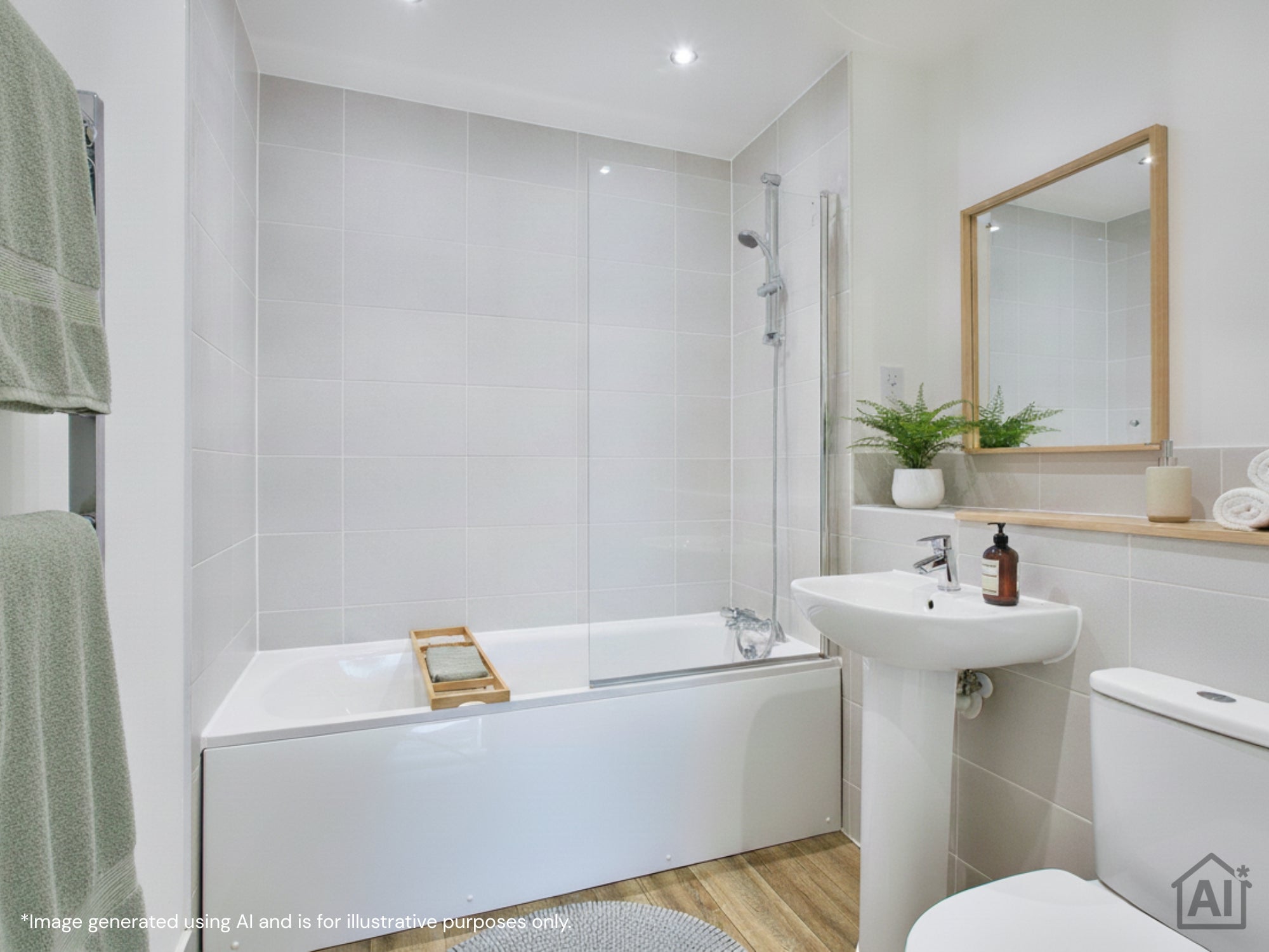 SNG at Montem, Type J E1 2 bed apartment bathroom