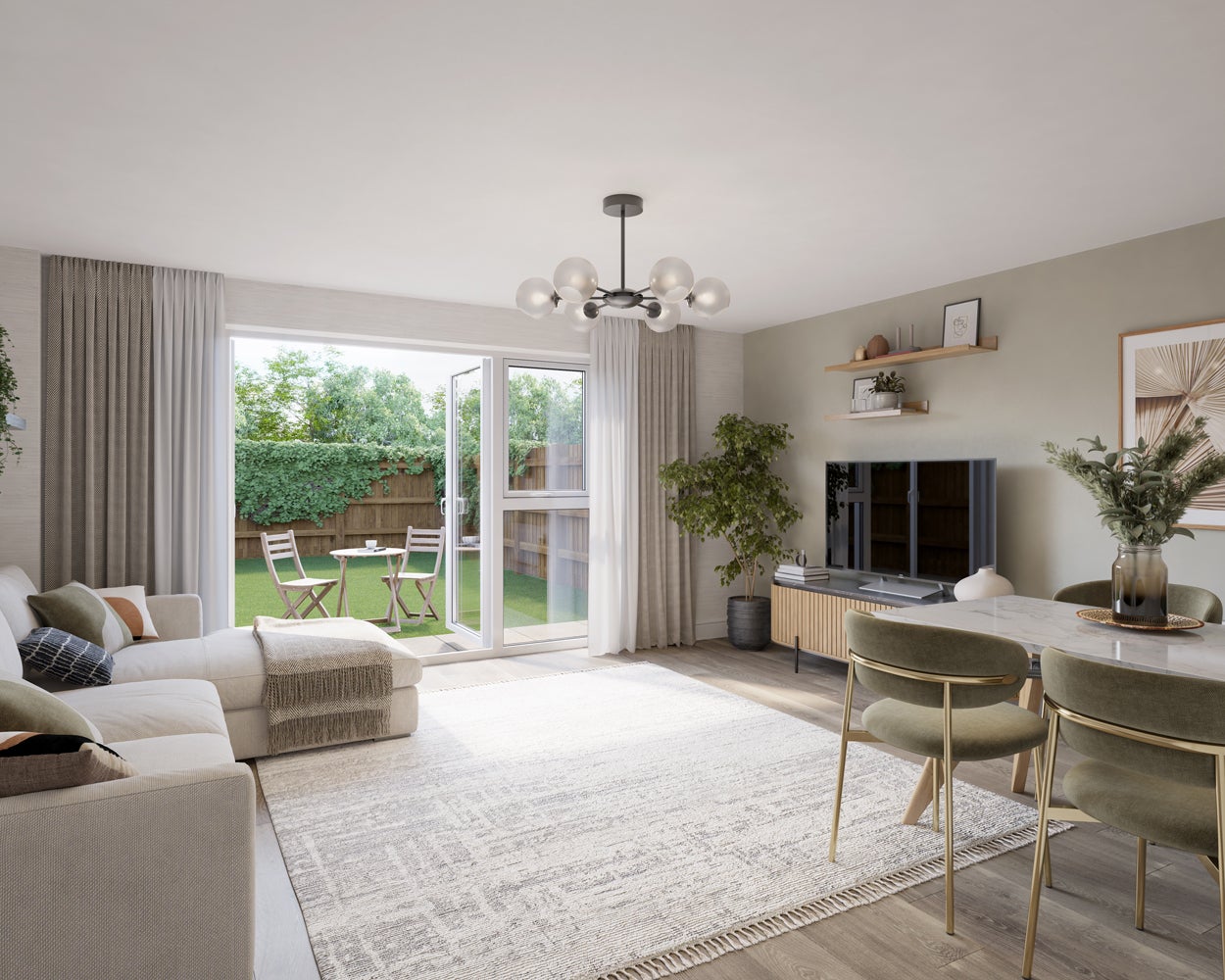 CGI showing Living area 