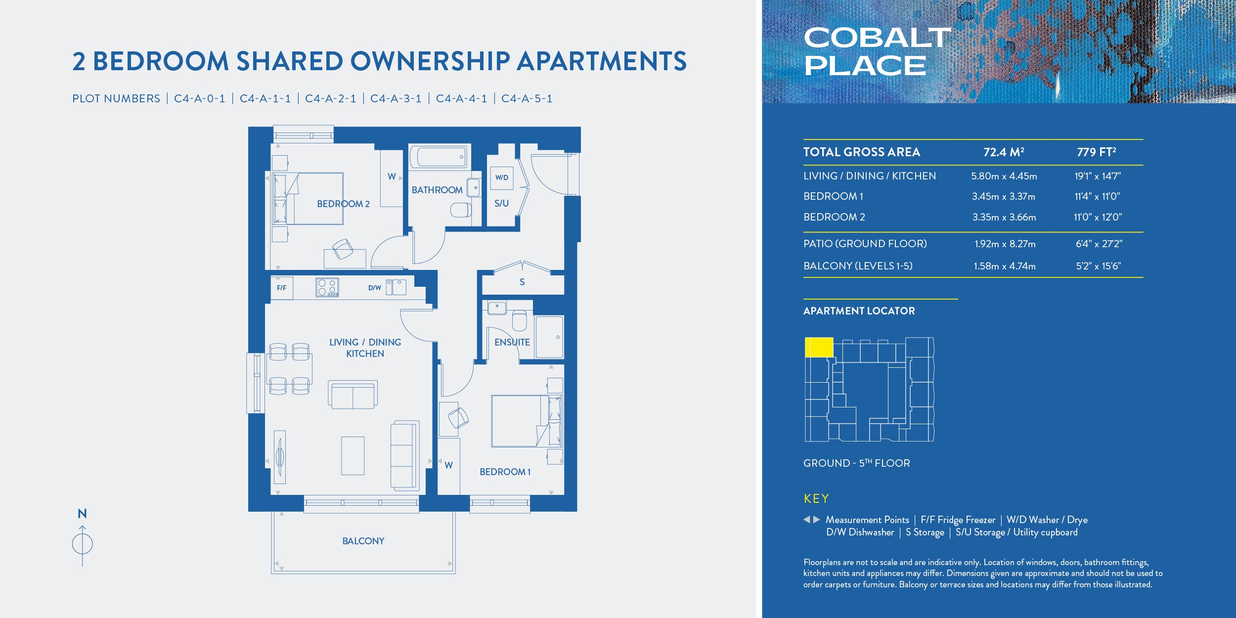 2 bedroom floorplan block C4