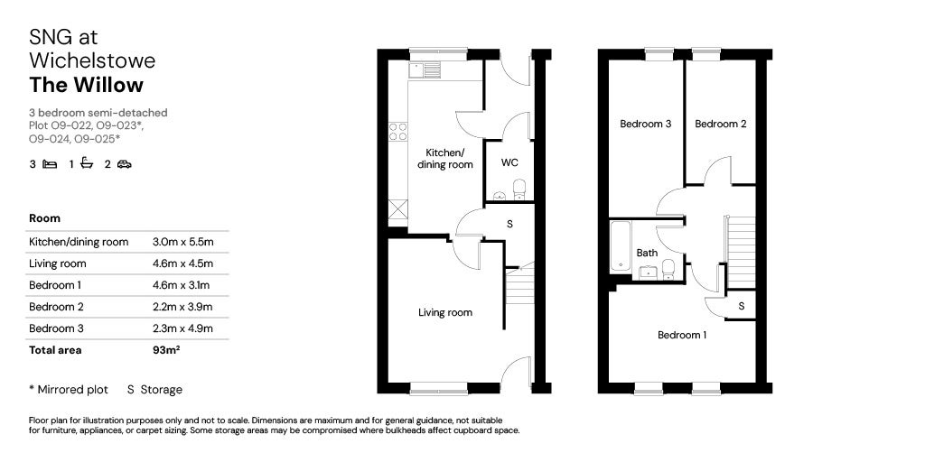 SNG at Wichelstowe - plots 22 - 25 floor plan