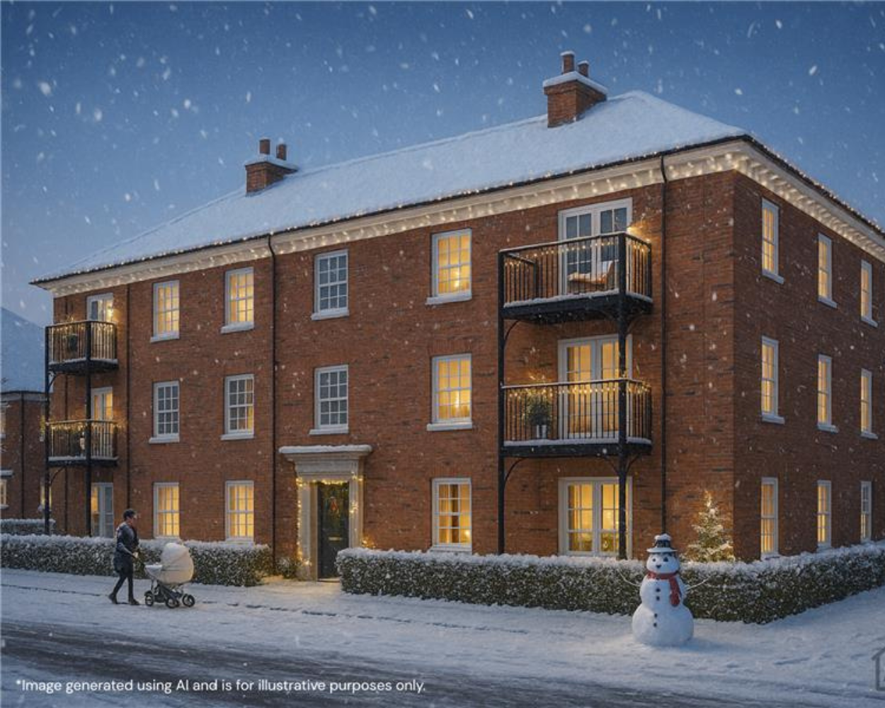 Ochre Meadows - Christmas CGI/AI image